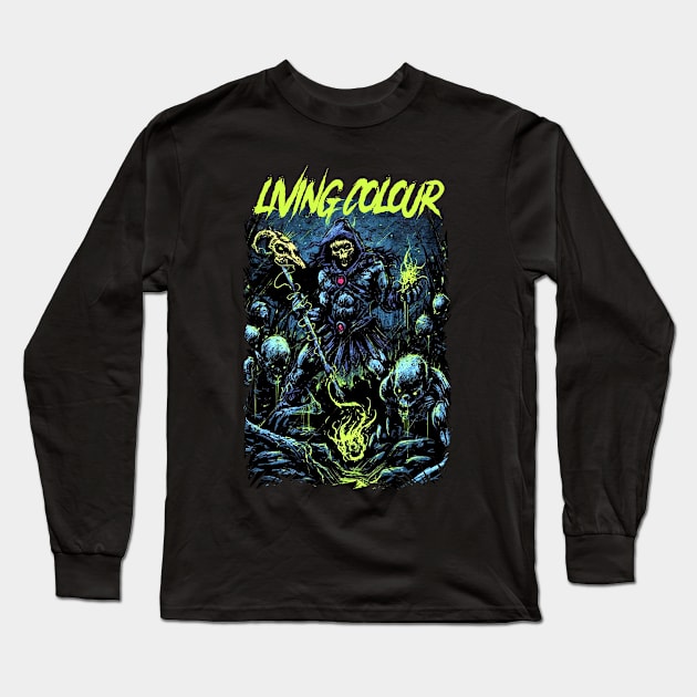 LIVING COLOUR BAND MERCHANDISE Long Sleeve T-Shirt by Rons Frogss